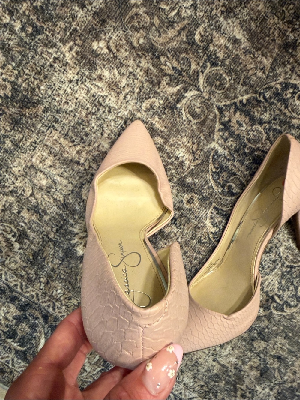 Jessica Simpson Blush Pink D'Orsay Pointed-Toe Pumps - Picture 4 of 4